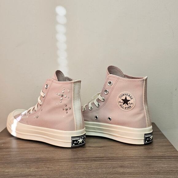 Converse Women's  Chuck 70 Pearls & Studs  Hi Tops  Size 9 Blush NWT - Picture 6 of 9